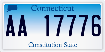 CT license plate AA17776