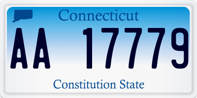 CT license plate AA17779