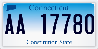 CT license plate AA17780