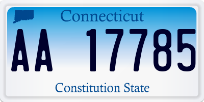 CT license plate AA17785