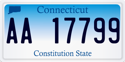 CT license plate AA17799