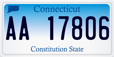 CT license plate AA17806