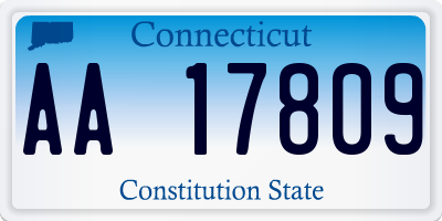 CT license plate AA17809