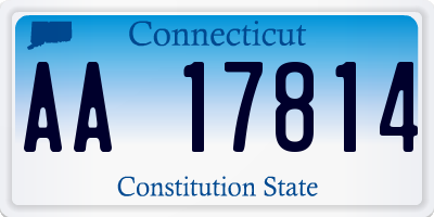 CT license plate AA17814