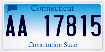 CT license plate AA17815