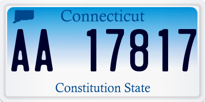 CT license plate AA17817