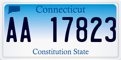 CT license plate AA17823