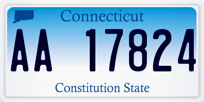 CT license plate AA17824