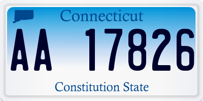CT license plate AA17826