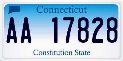 CT license plate AA17828