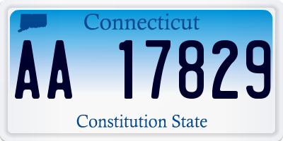 CT license plate AA17829