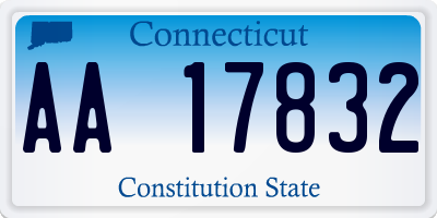 CT license plate AA17832