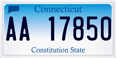 CT license plate AA17850