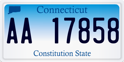 CT license plate AA17858