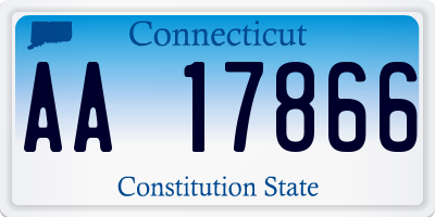 CT license plate AA17866