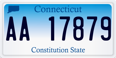 CT license plate AA17879