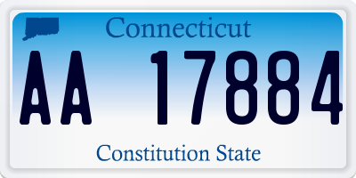 CT license plate AA17884