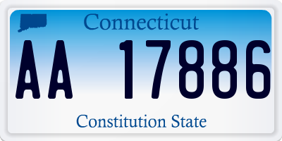 CT license plate AA17886