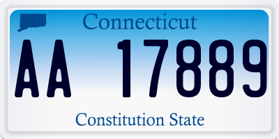 CT license plate AA17889