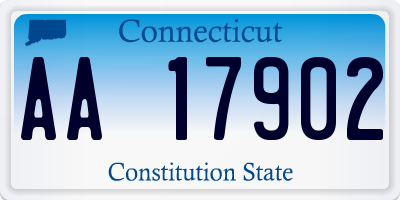CT license plate AA17902