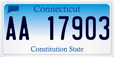 CT license plate AA17903