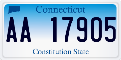 CT license plate AA17905