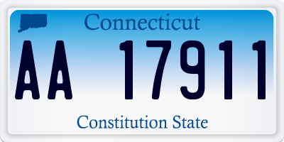 CT license plate AA17911