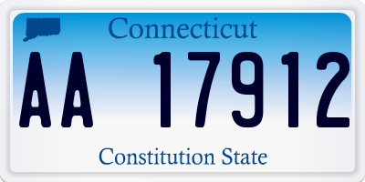 CT license plate AA17912