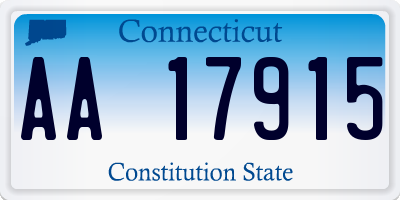 CT license plate AA17915