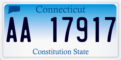 CT license plate AA17917