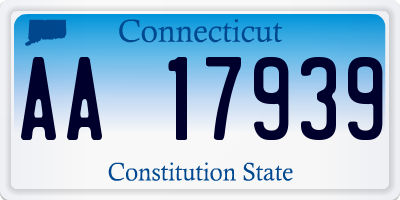 CT license plate AA17939