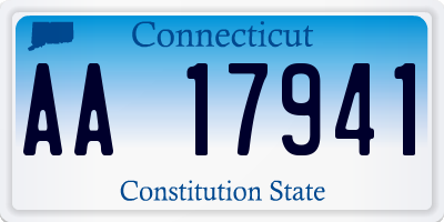 CT license plate AA17941
