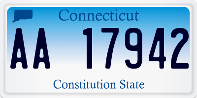 CT license plate AA17942