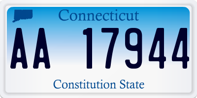 CT license plate AA17944