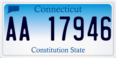 CT license plate AA17946