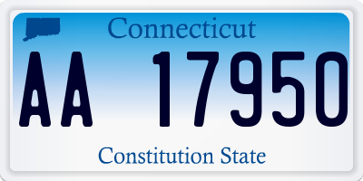 CT license plate AA17950