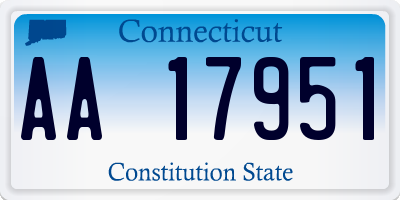 CT license plate AA17951