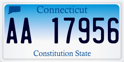 CT license plate AA17956