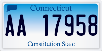 CT license plate AA17958