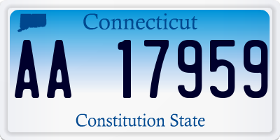 CT license plate AA17959