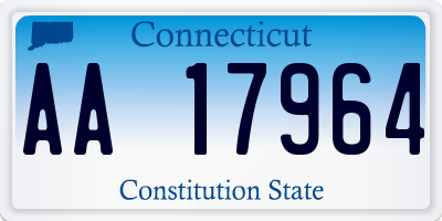 CT license plate AA17964