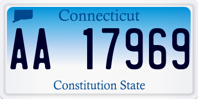 CT license plate AA17969