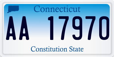 CT license plate AA17970