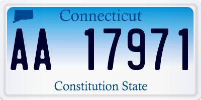 CT license plate AA17971