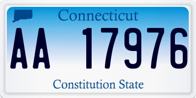 CT license plate AA17976