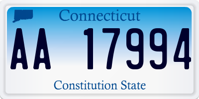 CT license plate AA17994