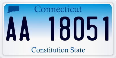 CT license plate AA18051