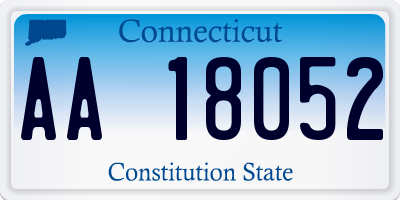 CT license plate AA18052