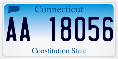 CT license plate AA18056