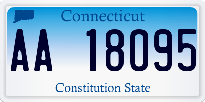 CT license plate AA18095